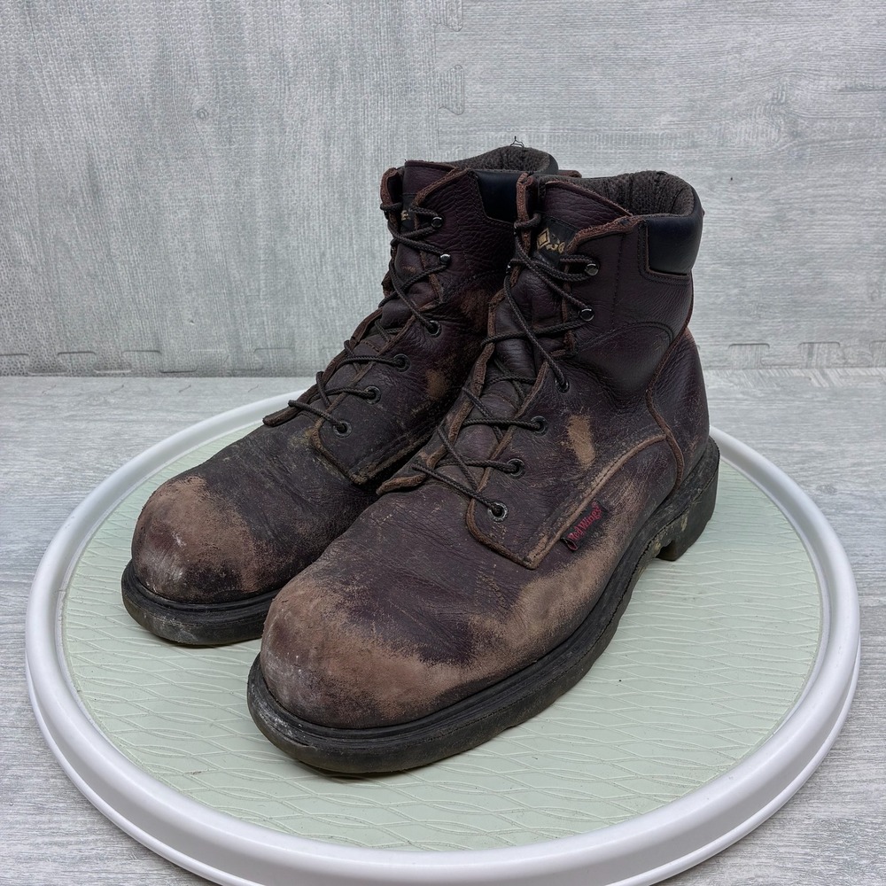 Red Wing 604 Work Boots Mens 12 EEE Brown Leather Gore-Tex Waterproof